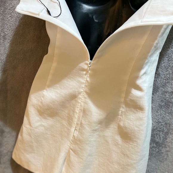 Zara White Strapless Dress. Size XS - Picture 3 of 4